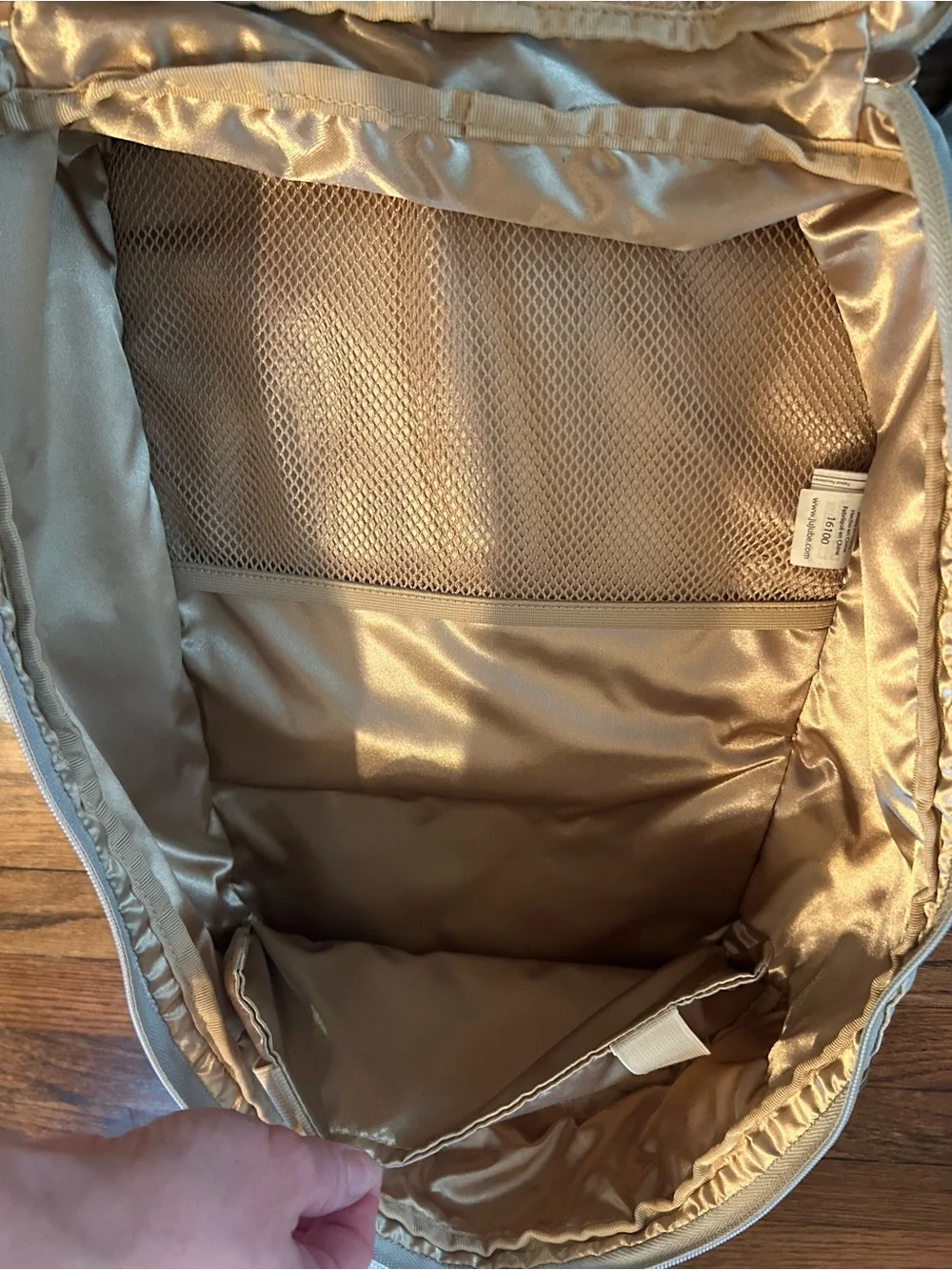 Ju-Ju-Be Gray Convertible Baby Bag Backpack with Rose Gold Hardware
